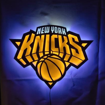 New York Knicks Metal Wall Art – Game Room Decor Sign