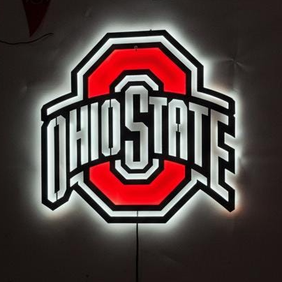 Ohio State Buckeyes Wall Art - OSU Logo Football Fan Game Room Decor