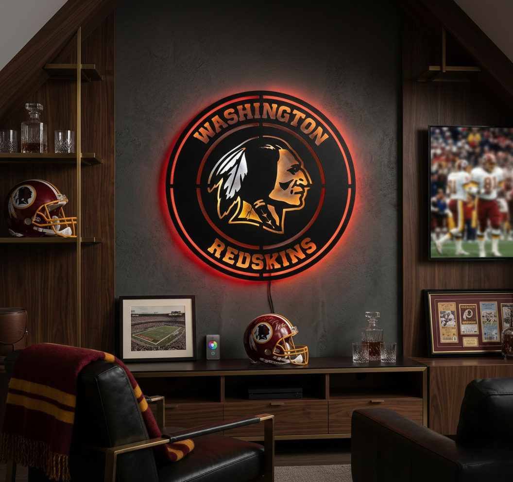Washington Redskins Led Metal Wall Decor - Sport Fan 
