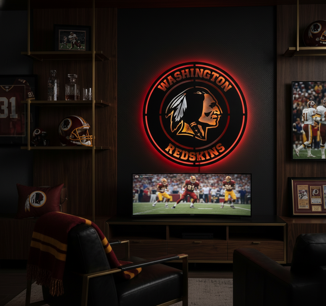 Washington Redskins Led Metal Wall Decor - Sport Fan 