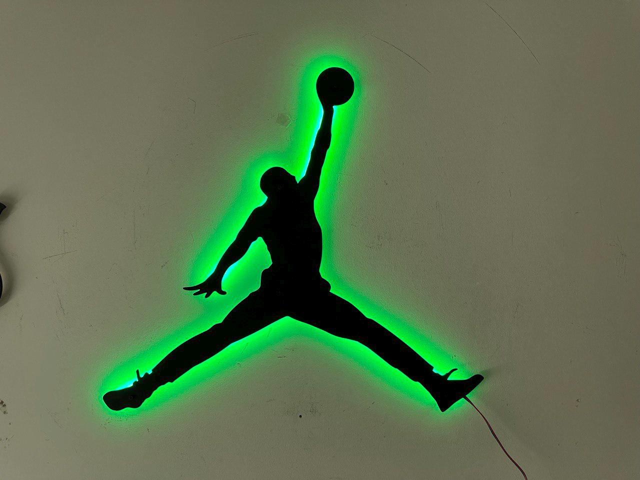 Michael Jordan Jumpman Metal Led Wall Sign, Gift for Boyfriend  Art, RGB Metal Wall Led Decor, Game Room Decor, NBA Legend Led Sign,