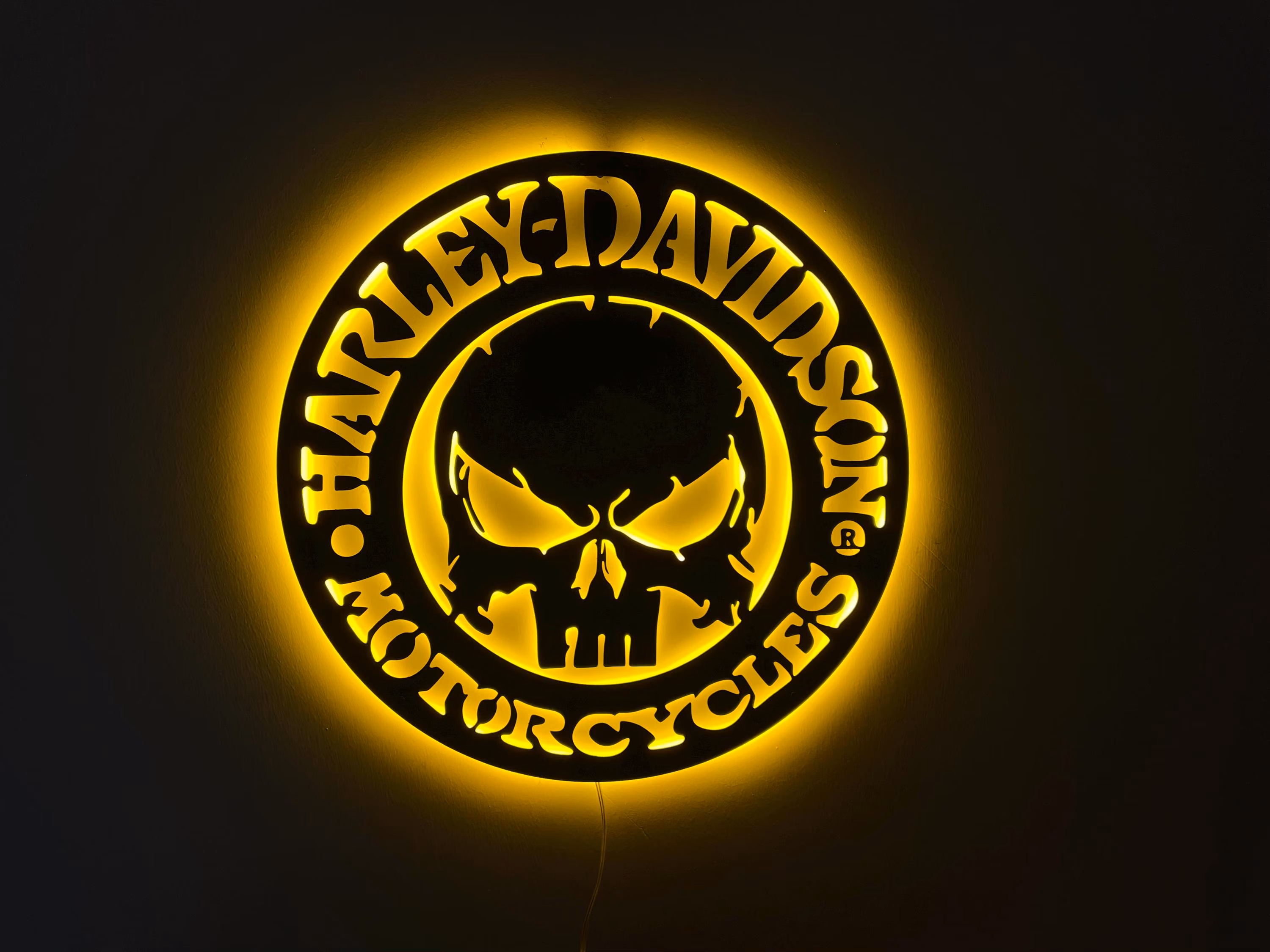 Harley Davidson LED Light Sign, Motorcycle Wall Art, Harley Wall Decor, Custom Harley Light, Biker Wall Sign, Harley  Gift for Enthusiasts