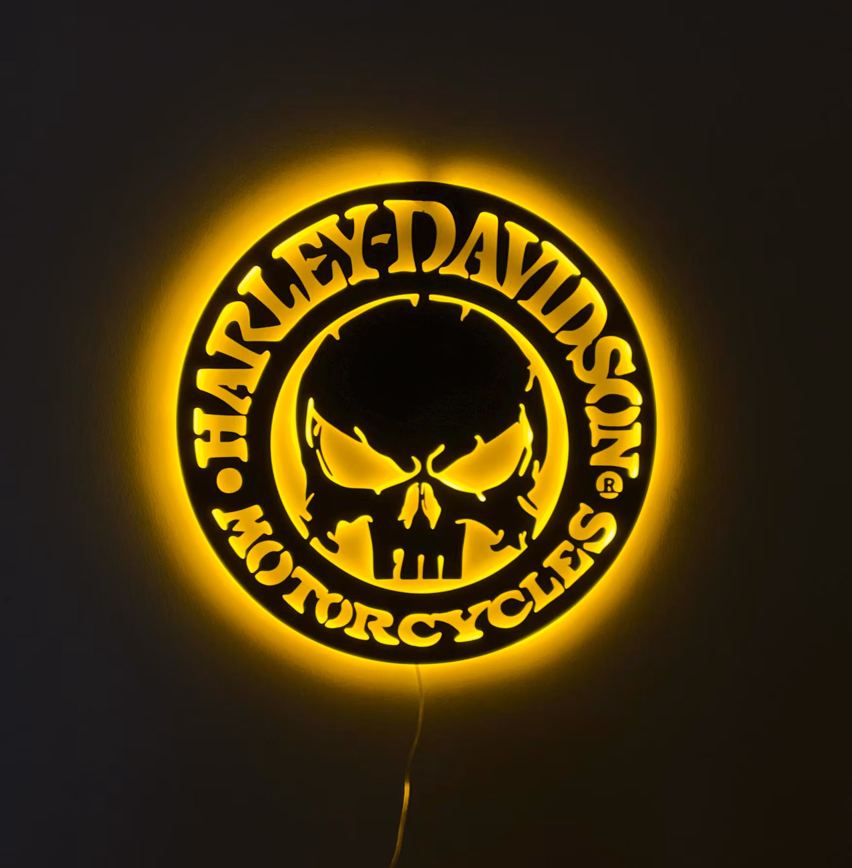 Harley Davidson LED Light Sign, Motorcycle Wall Art, Harley Wall Decor, Custom Harley Light, Biker Wall Sign, Harley  Gift for Enthusiasts