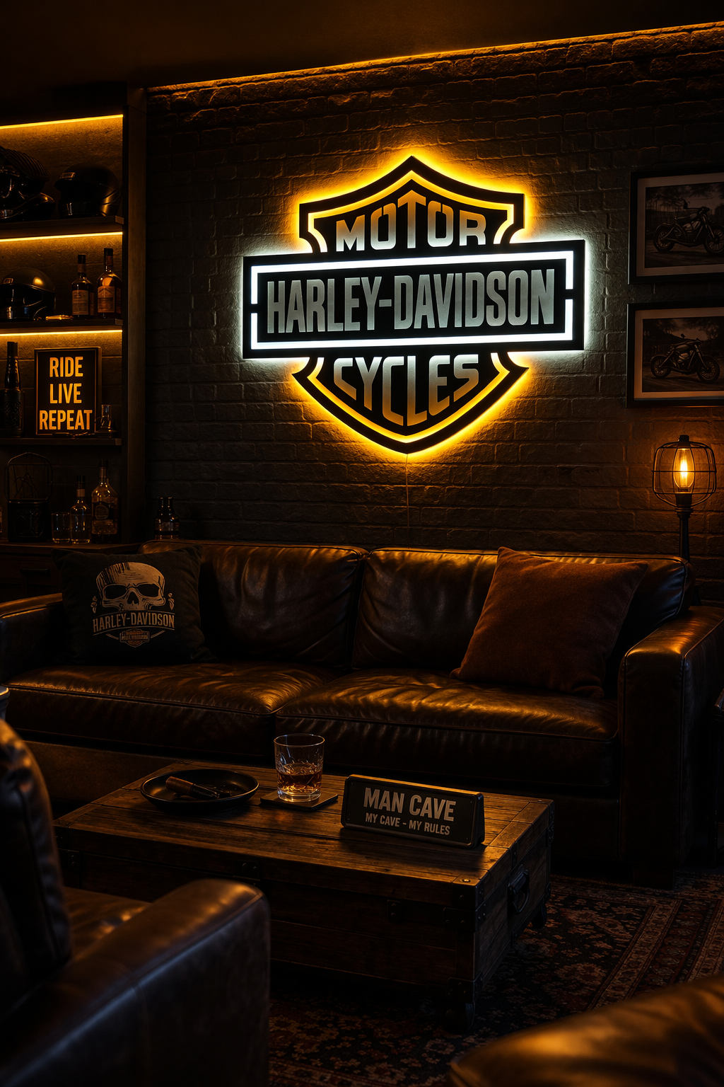 Harley-Davidson LED Metal Sign