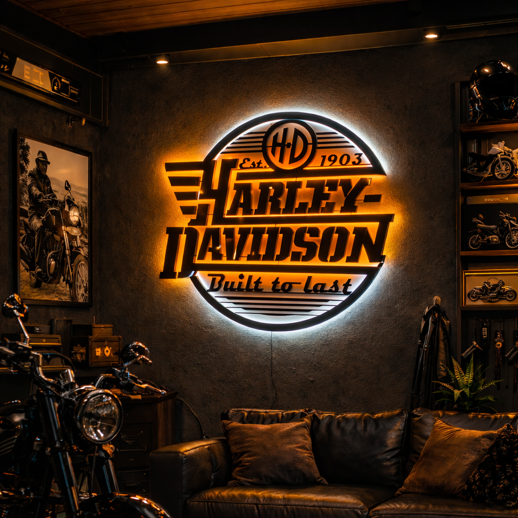 Special Design Harley Davidson Led Wall Sign very special harley davidson metal Led wall sign. 100% durable metal,Harley Gifts