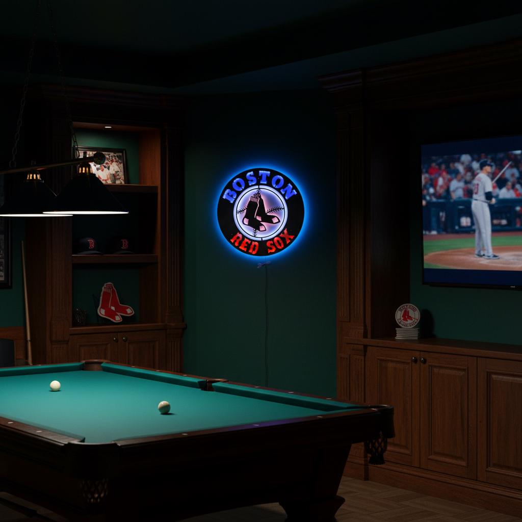 Boston Red Sox Wall Art - Official MLB Team Logo Game Room Decor Gift