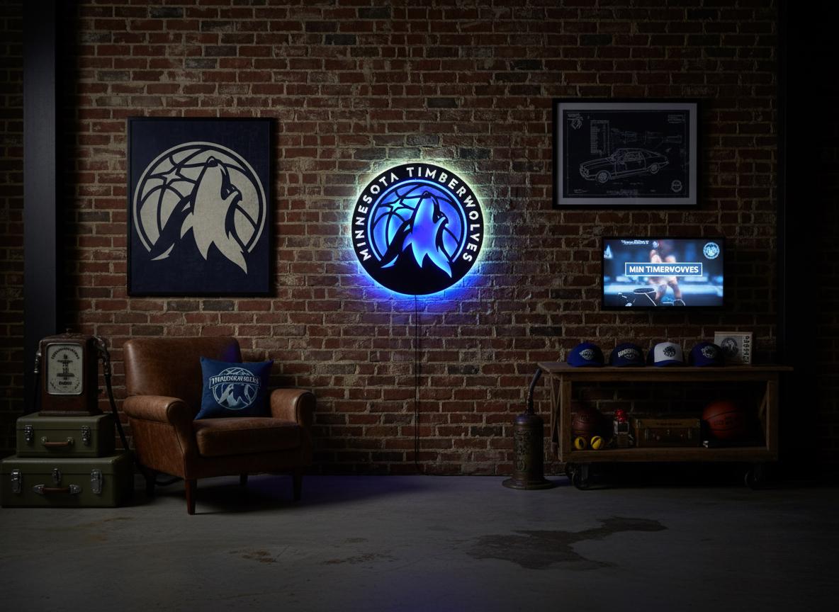 Minnesota Timberwolves Wall Art - NBA Team Logo Sports Room Decor
