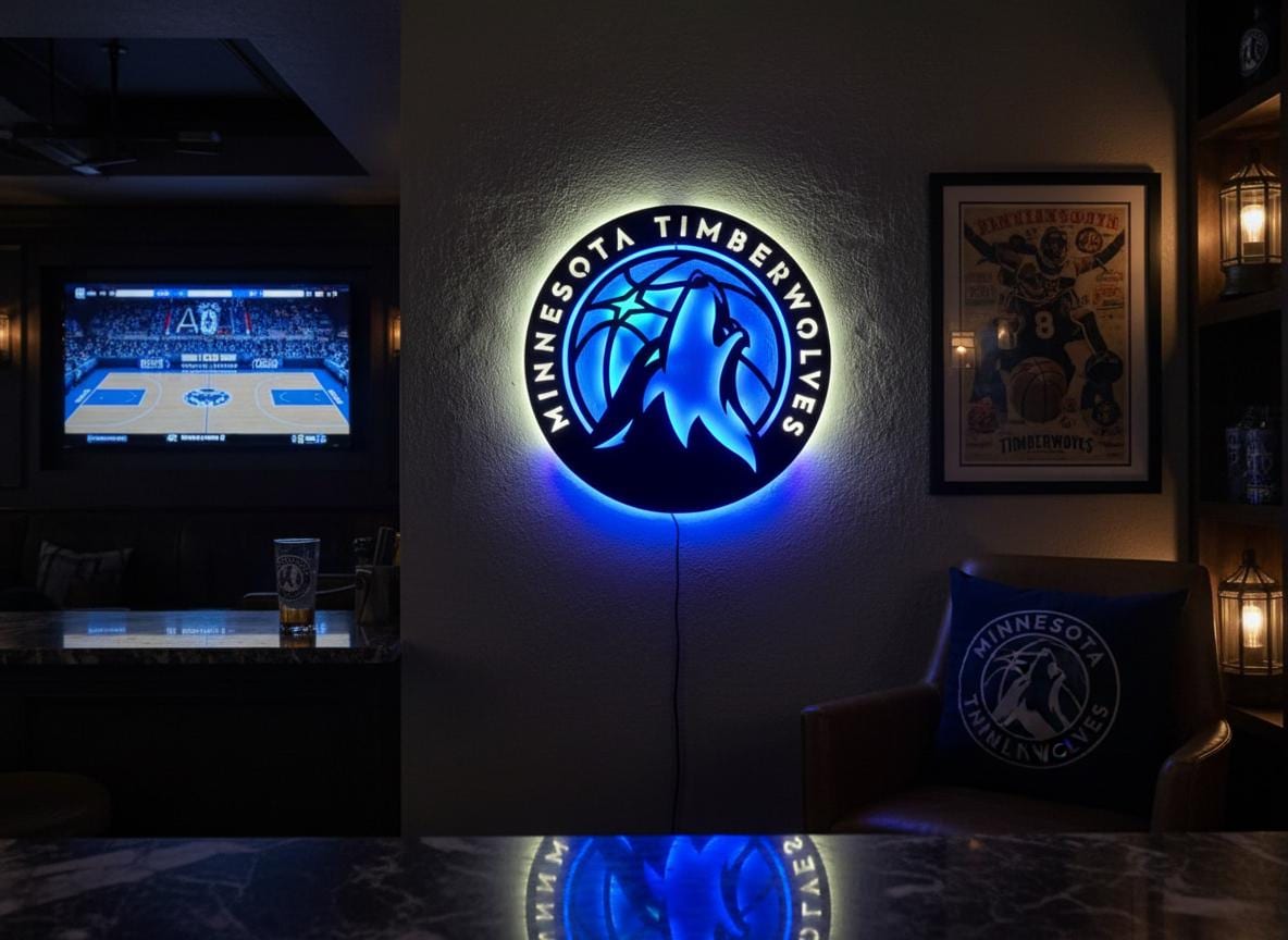 Minnesota Timberwolves Wall Art - NBA Team Logo Sports Room Decor