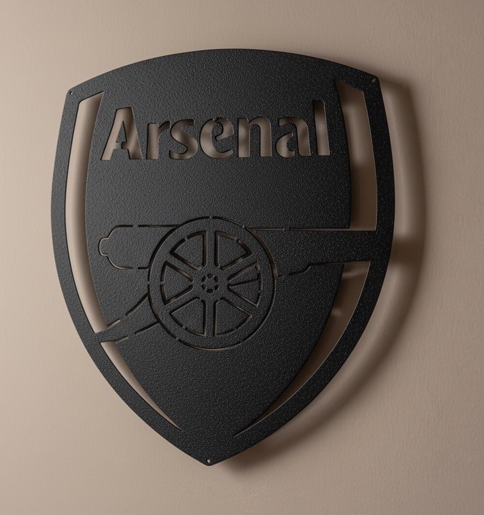 Arsenal LED Wall Art - Premier League Football Team Logo Sign - Game Room Decor