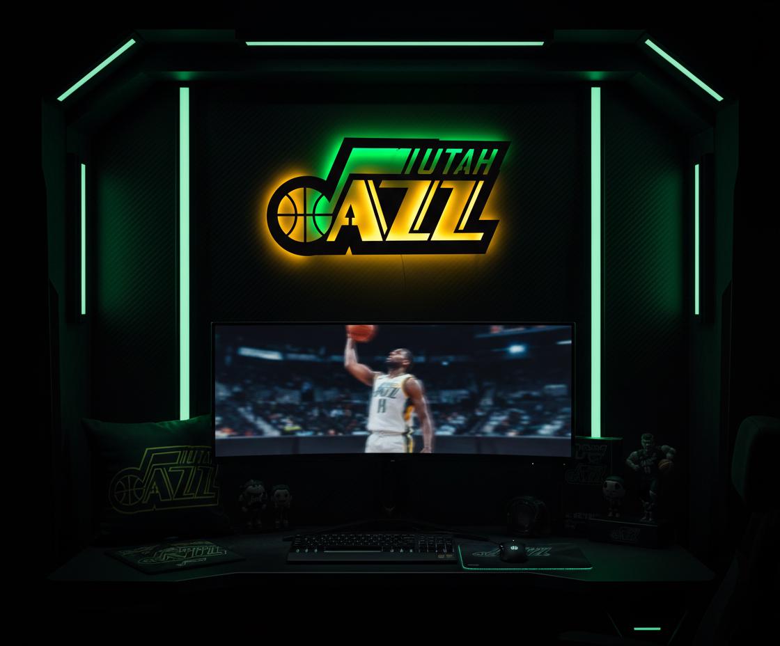 Utah Jazz Wall Art - Iconic Team Logo Basketball Fan Game Room Decor