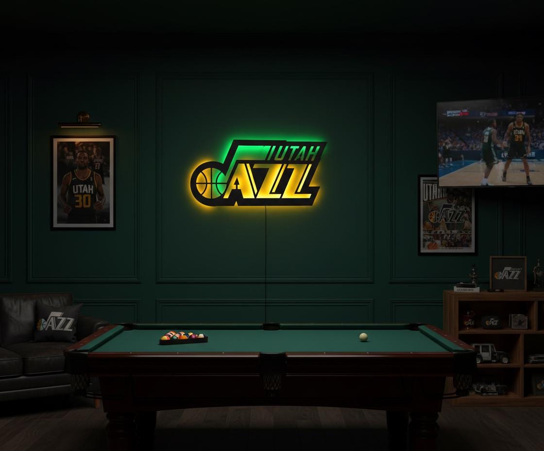 Utah Jazz Wall Art - Iconic Team Logo Basketball Fan Game Room Decor