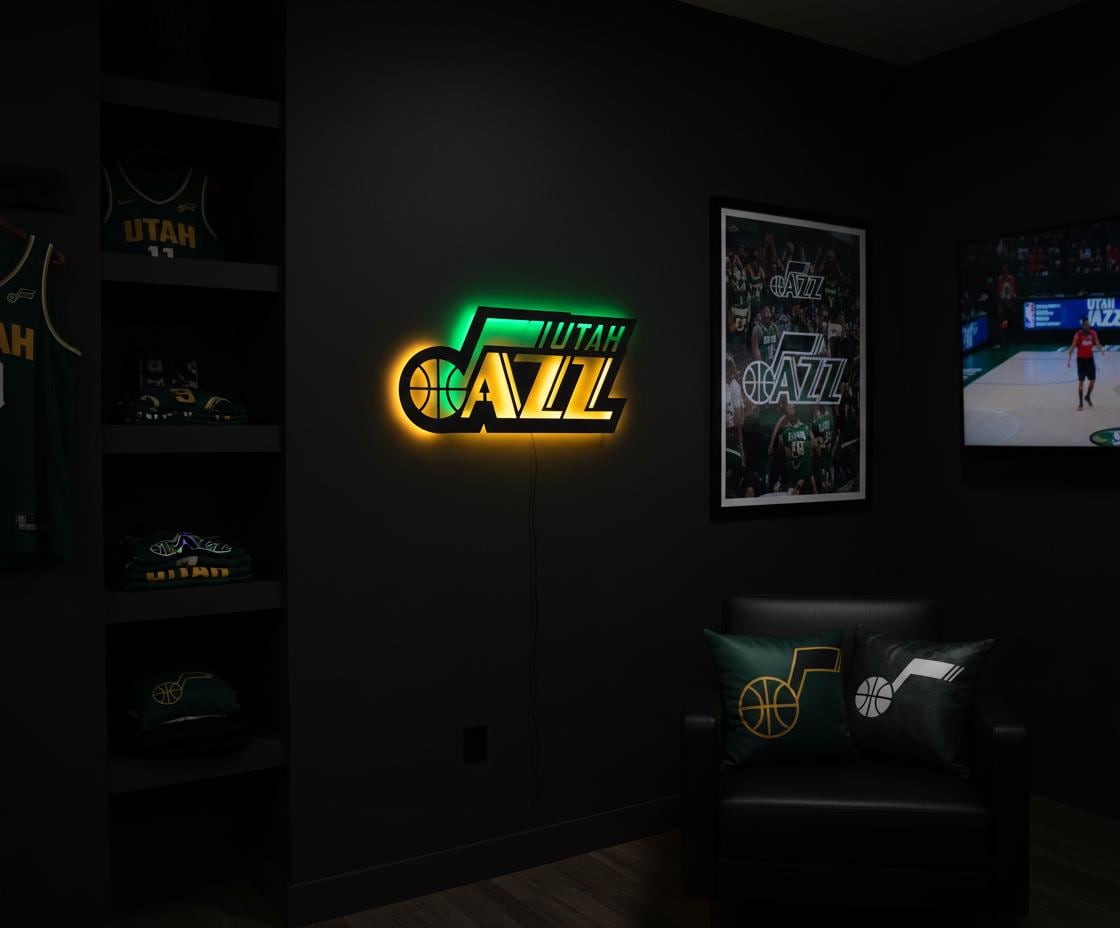 Utah Jazz Wall Art - Iconic Team Logo Basketball Fan Game Room Decor