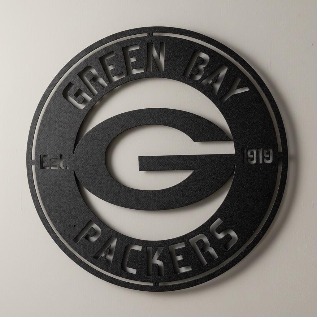 Green Bay Packers Wall Art - Classic Team Logo Game Room Decor Gift