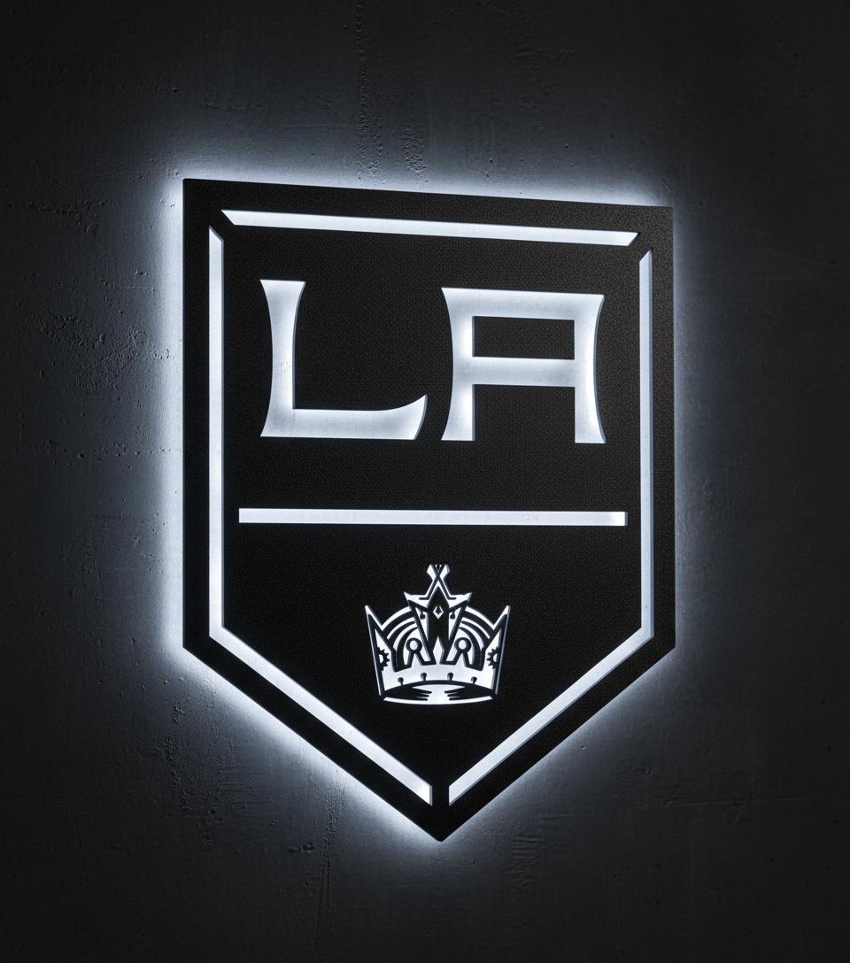 Los Angeles Kings Wall Art - Official Team Logo Hockey Decor Game Room