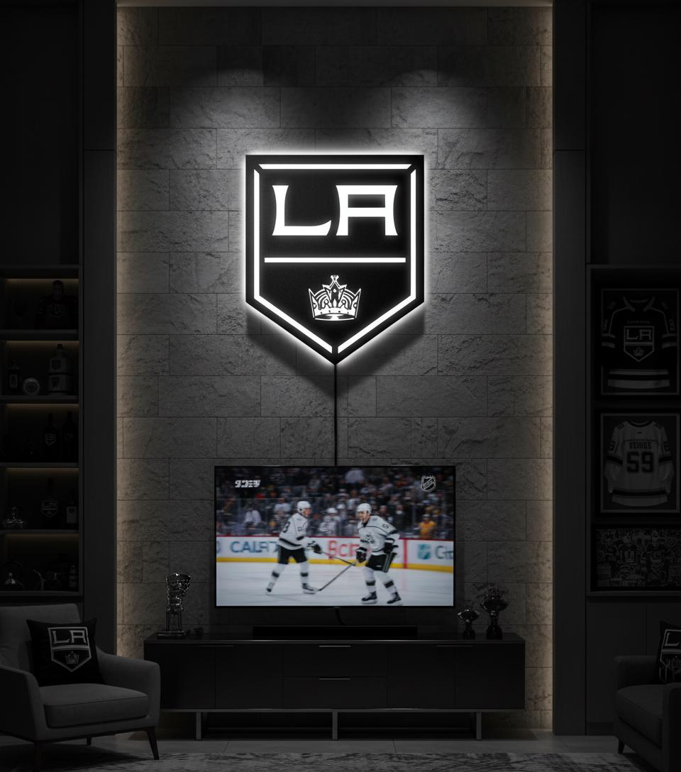 Los Angeles Kings Wall Art - Official Team Logo Hockey Decor Game Room