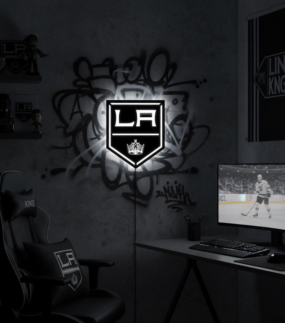 Los Angeles Kings Wall Art - Official Team Logo Hockey Decor Game Room
