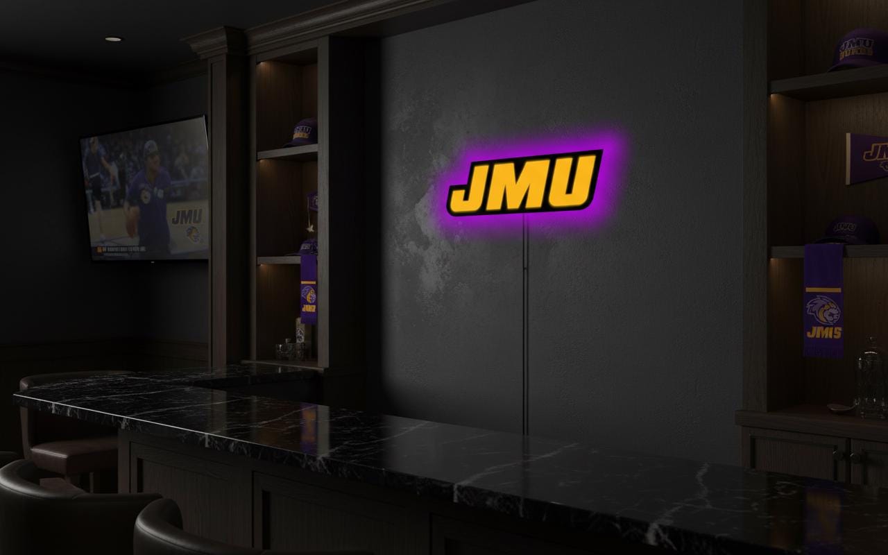 JMU Wall Art - James Madison Dukes Logo Sign - University Dorm Room Decor
