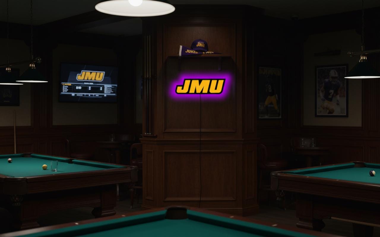 JMU Wall Art - James Madison Dukes Logo Sign - University Dorm Room Decor