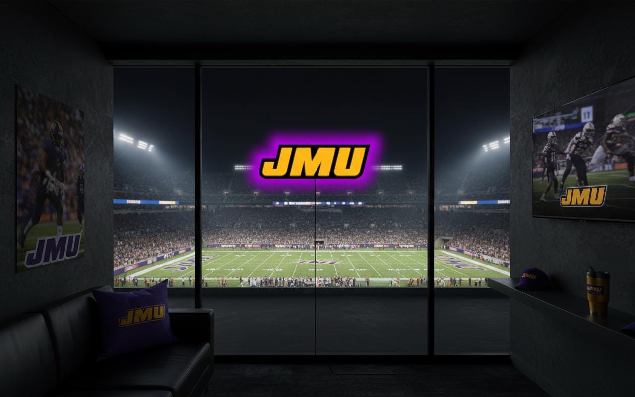 JMU Wall Art - James Madison Dukes Logo Sign - University Dorm Room Decor