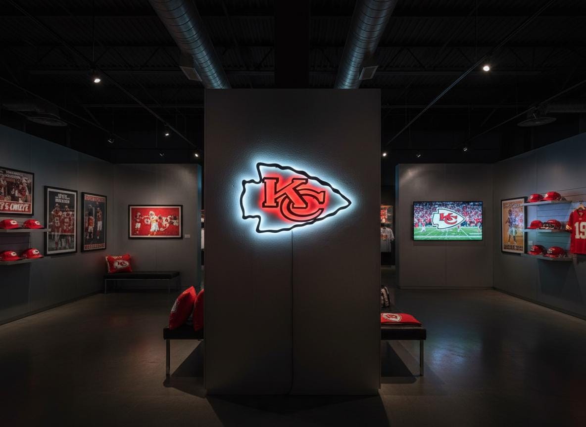 Kansas City Chiefs Steel Wall Art – Game Room Decor Sign