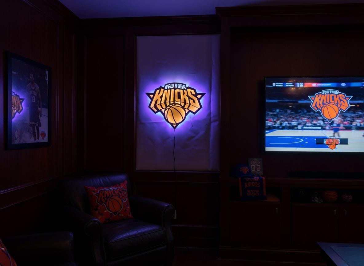 New York Knicks Metal Wall Art – Game Room Decor Sign