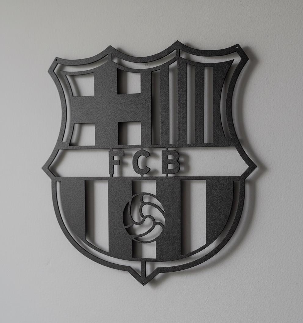 FC Barcelona Wall Art - Official Team Logo Soccer Fan Decor Game Room Gift