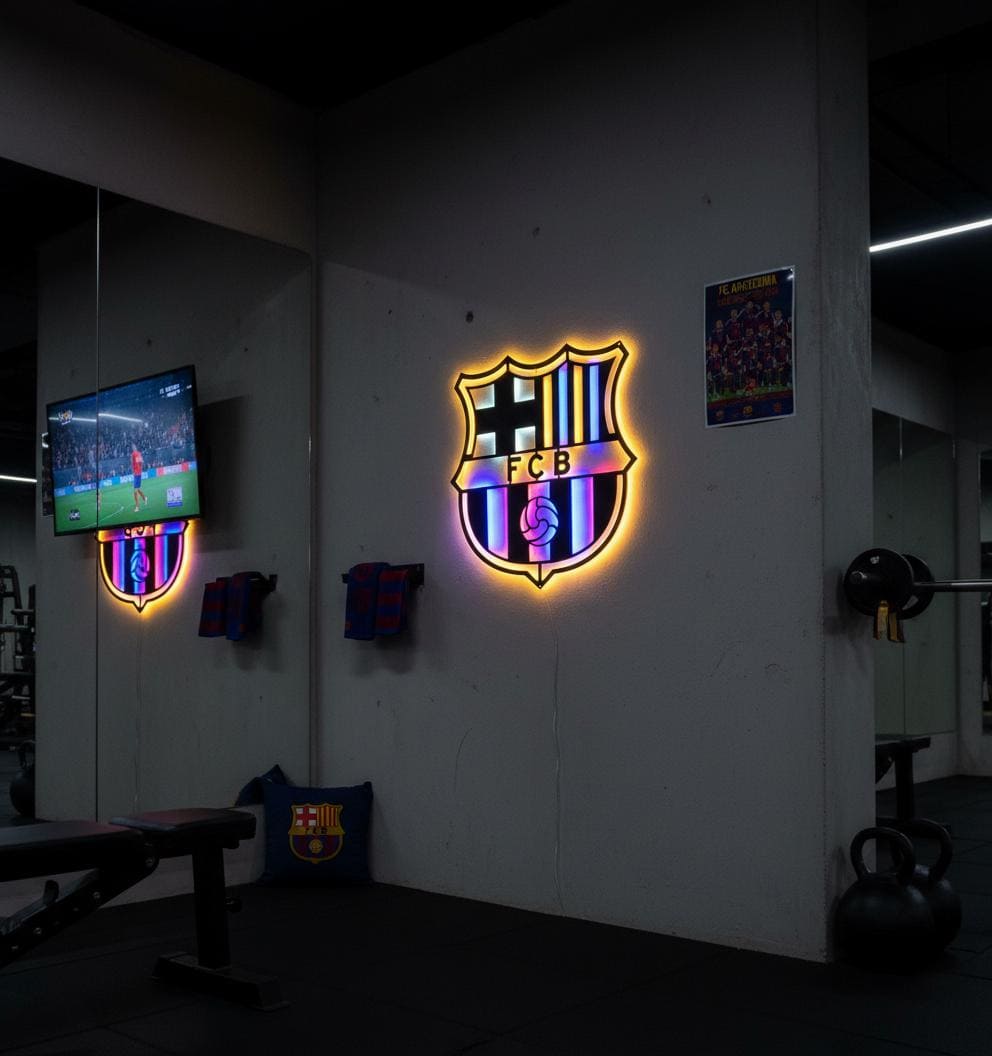 FC Barcelona Wall Art - Official Team Logo Soccer Fan Decor Game Room Gift