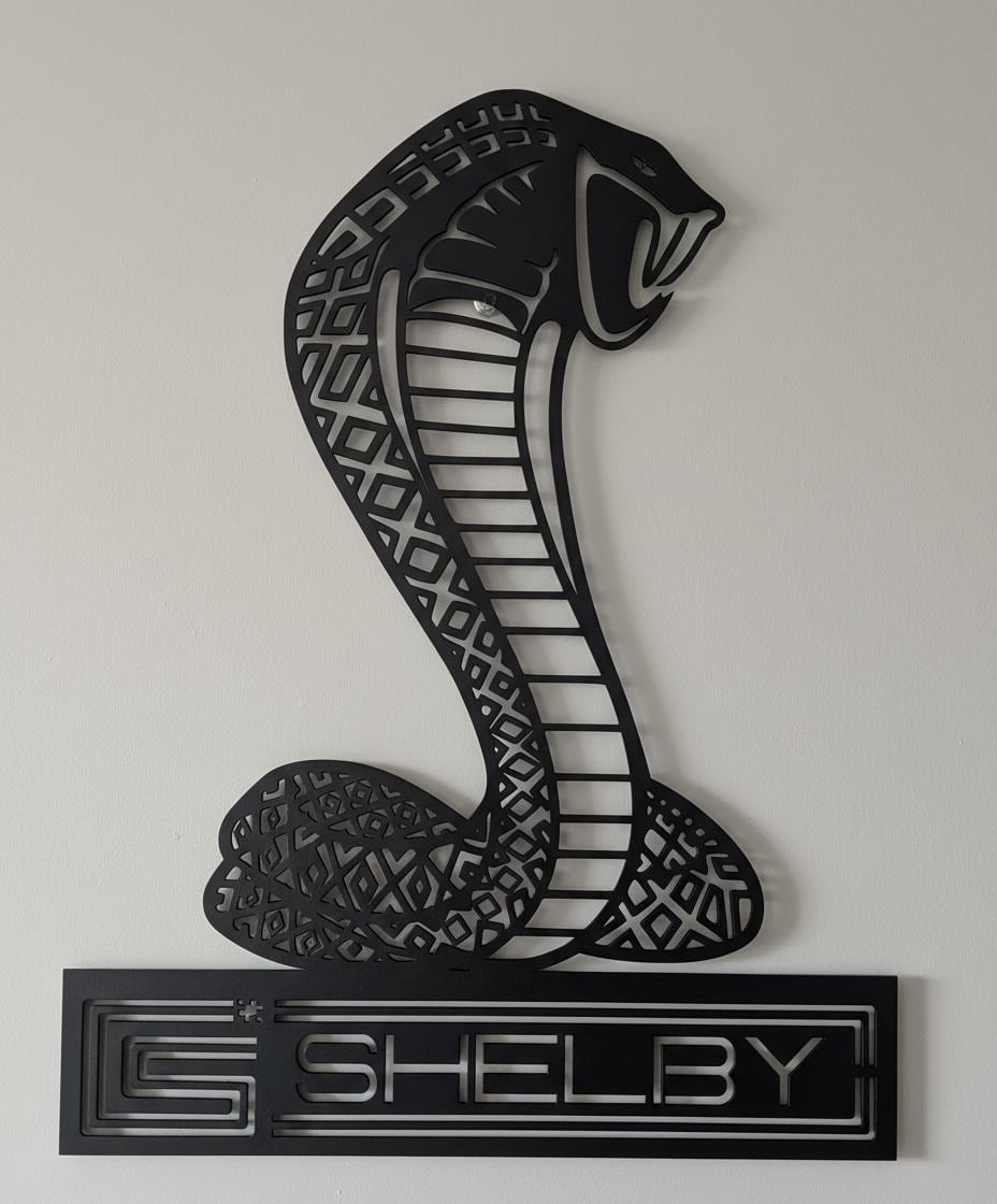 Shelby Wall Art - Iconic Cobra Logo - Ford Mustang Garage Decor