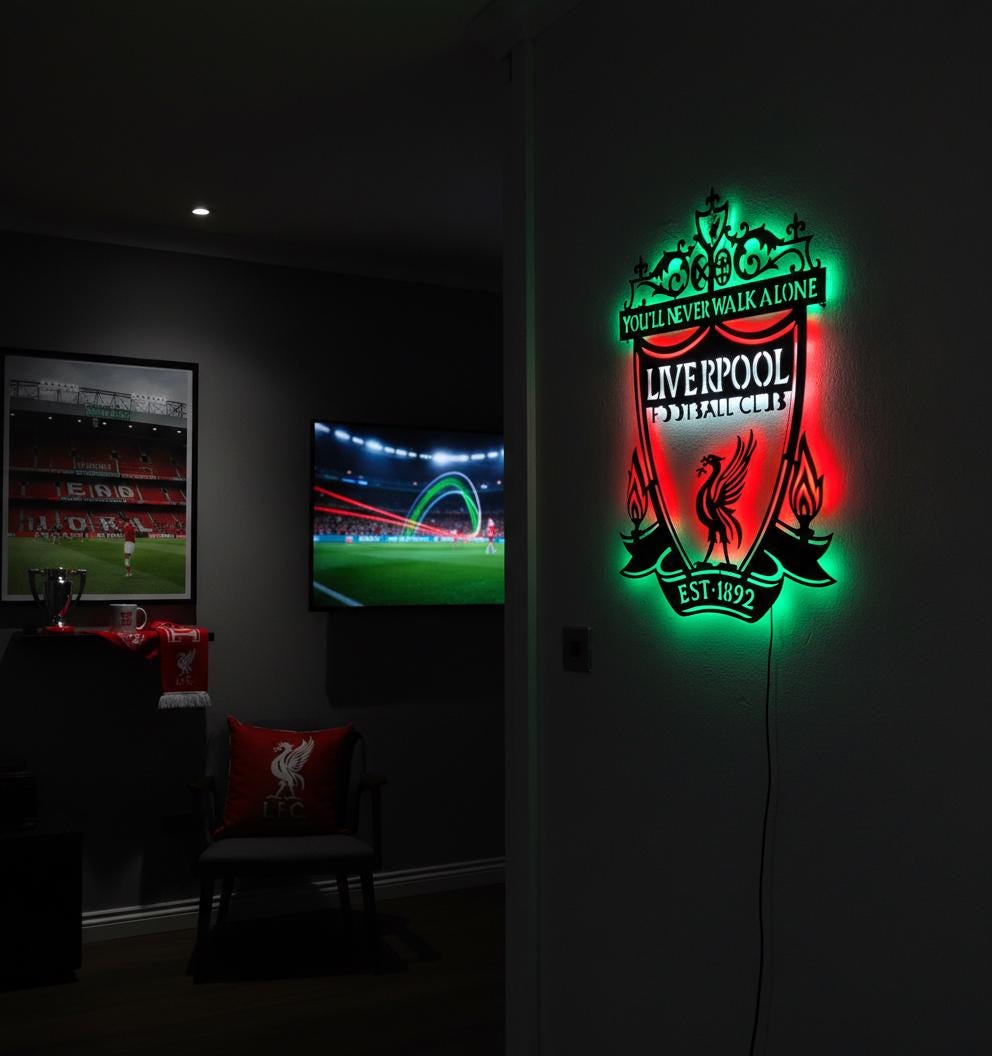 Liverpool FC Wall Art - Unique YNWA Team Logo Art Decor for Football Fans