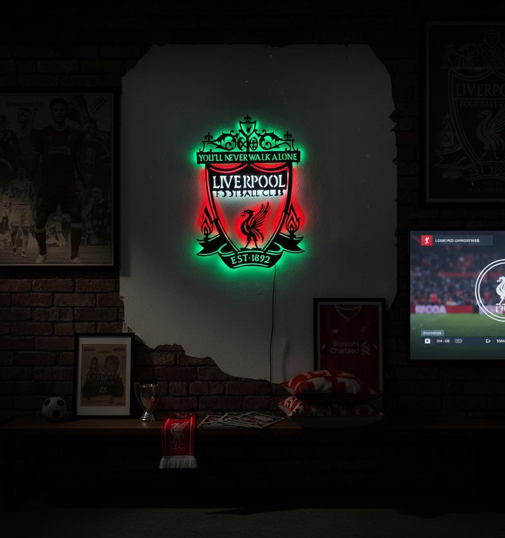 Liverpool FC Wall Art - Unique YNWA Team Logo Art Decor for Football Fans