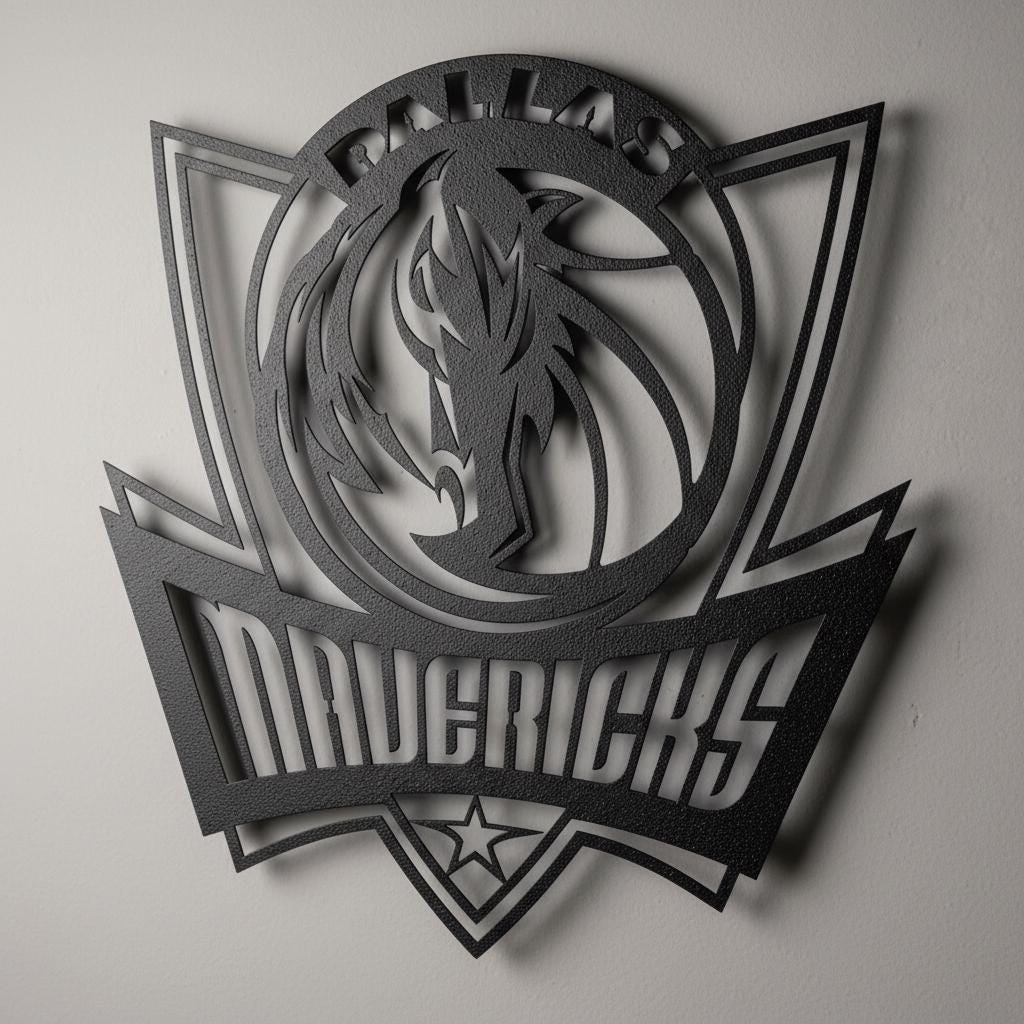 Dallas Mavericks Wall Art - NBA Team Logo Light Sign for Game Room Decor