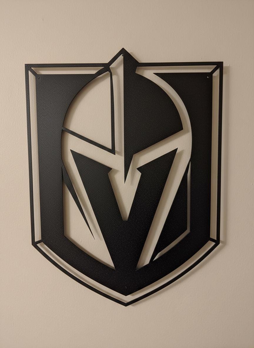 Vegas Golden Knights Wall Art - NHL Team Logo Decor for Game Room
