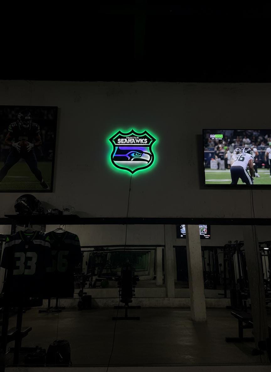 Seattle Seahawks Wall Art - Official Team Logo NFL Football Decor Gift