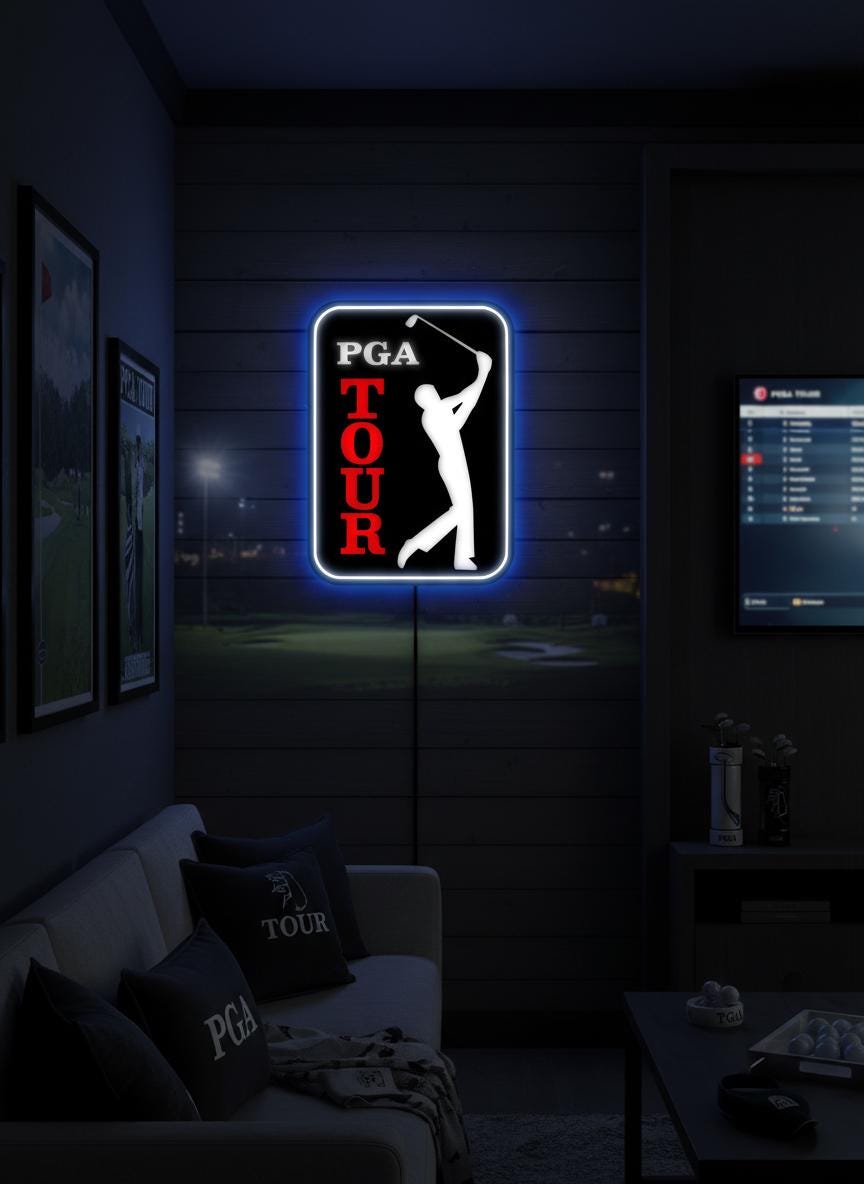 PGA Tour Metal Art – Golf Course Logo Man Cave Decor