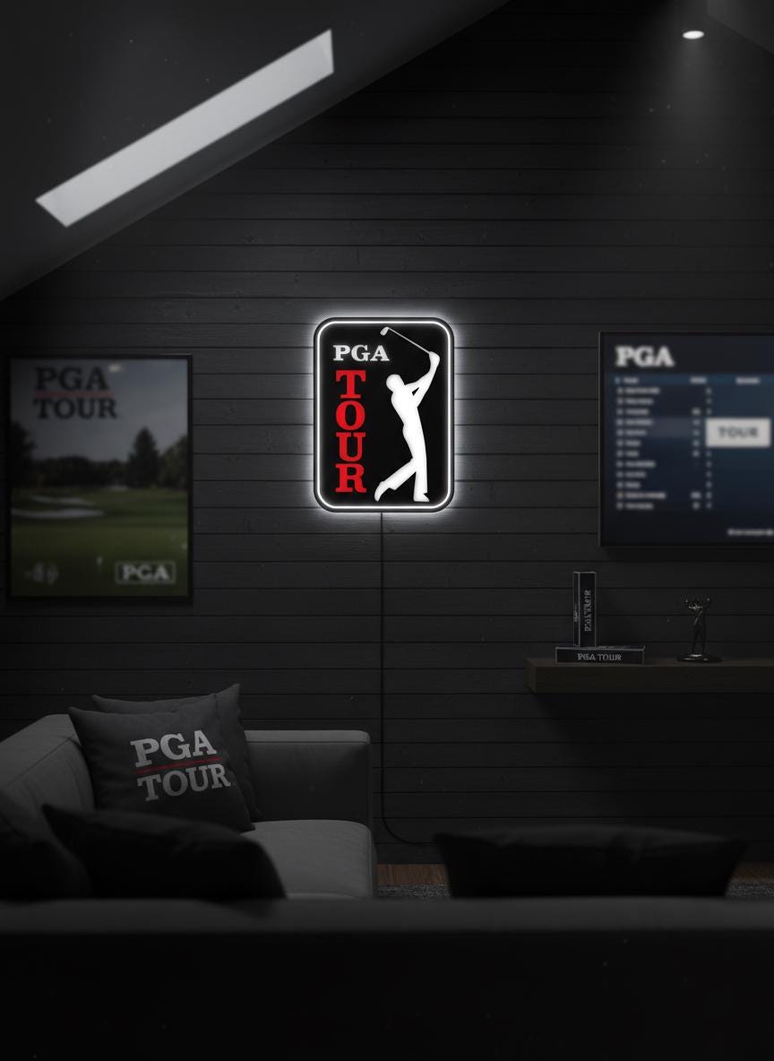 PGA Tour Metal Art – Golf Course Logo Man Cave Decor