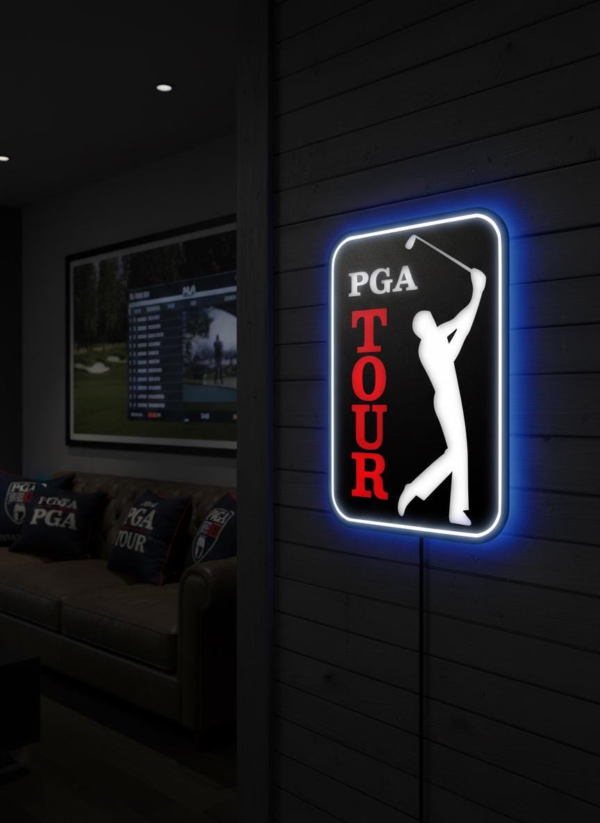 PGA Tour Metal Art – Golf Course Logo Man Cave Decor
