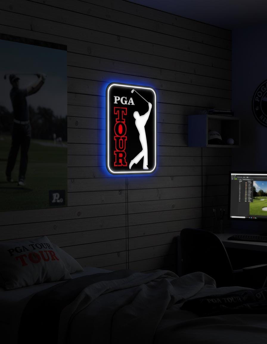 PGA Tour Metal Wall Decor – Golf Enthusiast Man Cave Sign