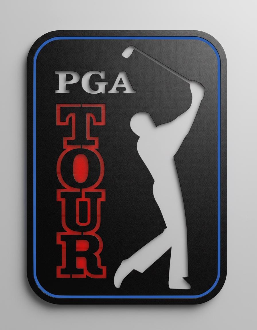 PGA Tour Metal Wall Decor – Golf Enthusiast Man Cave Sign