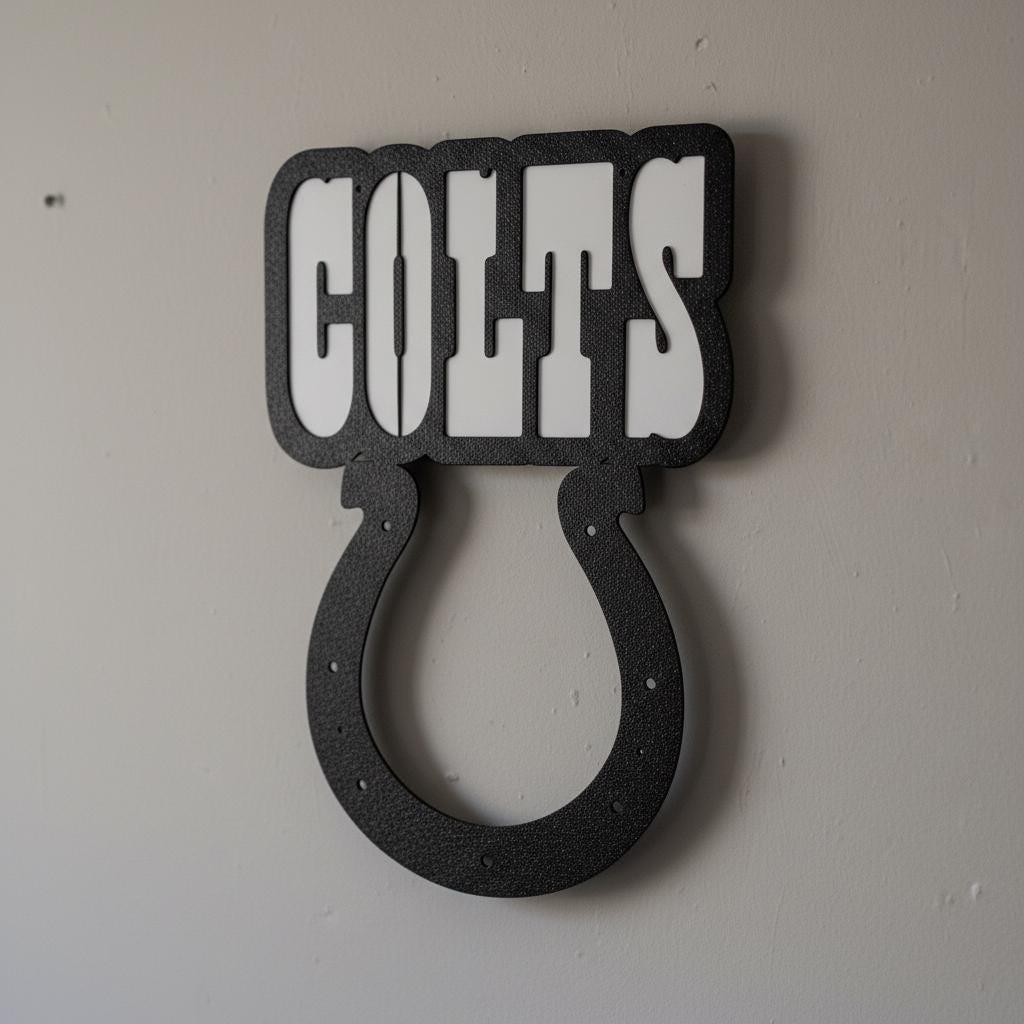 Indianapolis Colts Wall Art - Team Logo NFL Decor - Game Room Gift