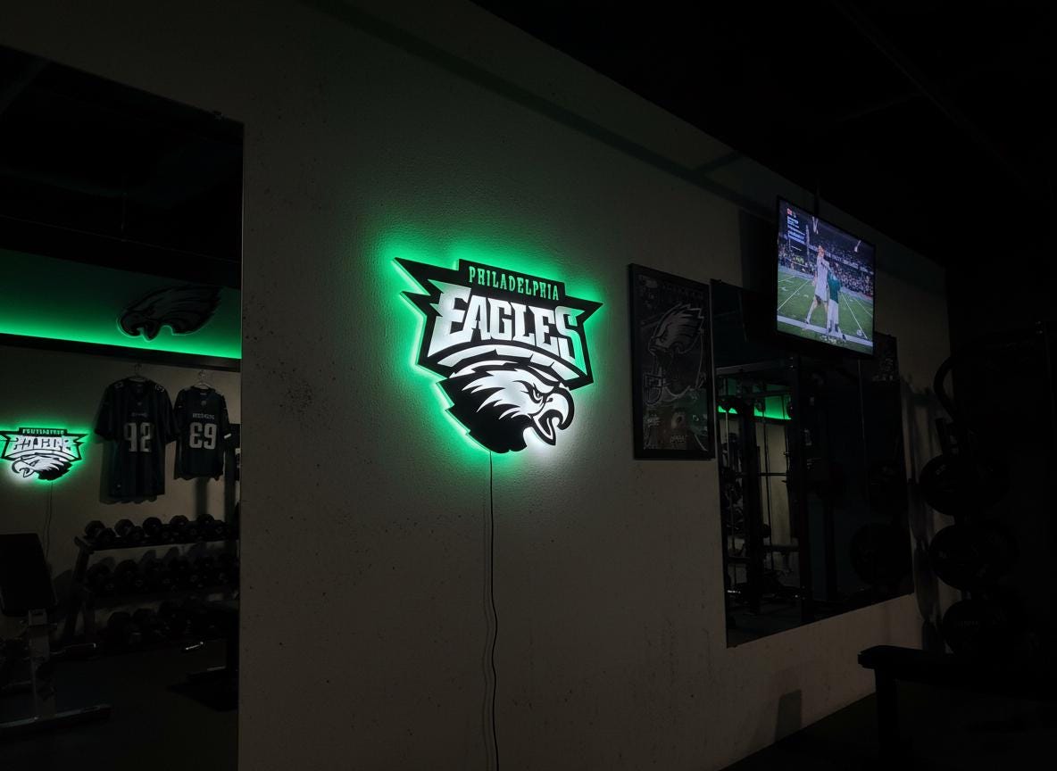 Philadelphia Eagles Wall Art - Iconic Team Logo Man Cave Decor Gift