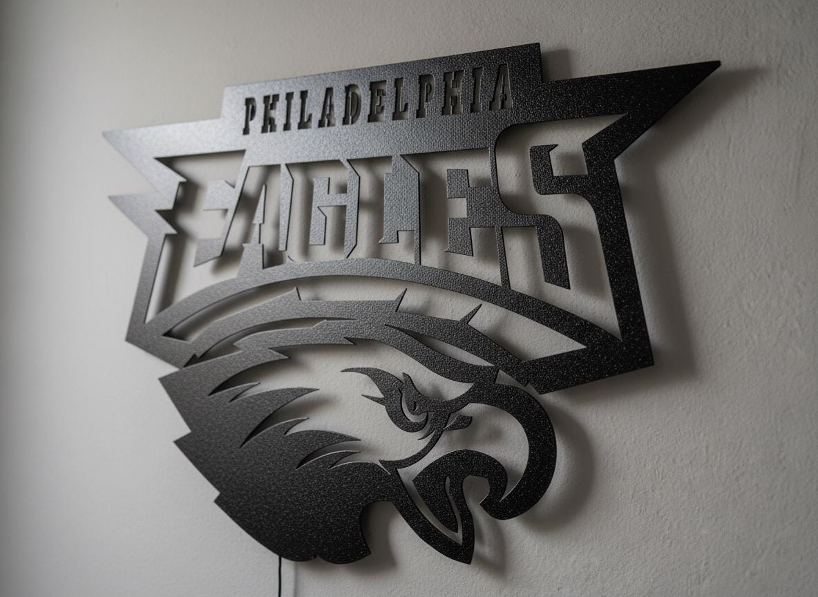 Philadelphia Eagles Wall Art - Iconic Team Logo Man Cave Decor Gift
