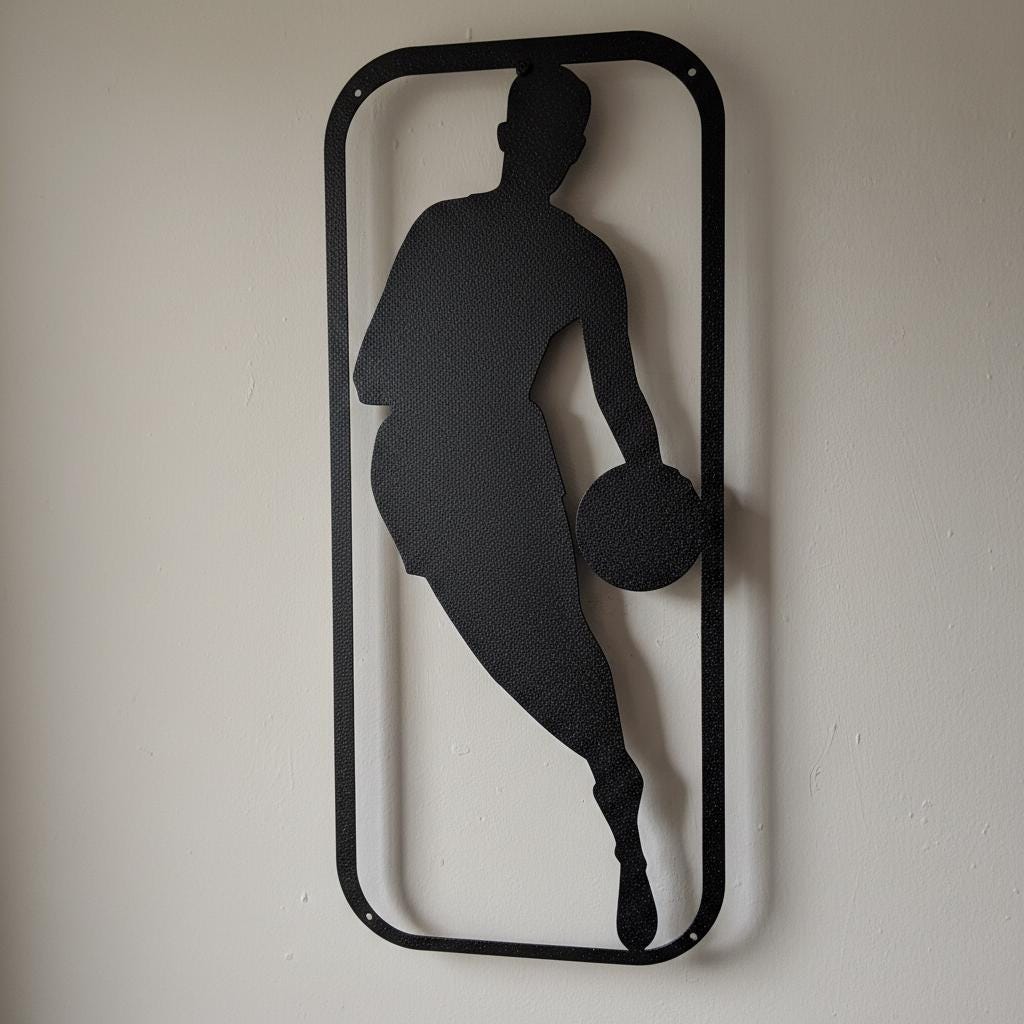 NBA Wall Art - Dynamic Custom Team Logo for Game Room Decor & Sports Fan Gift