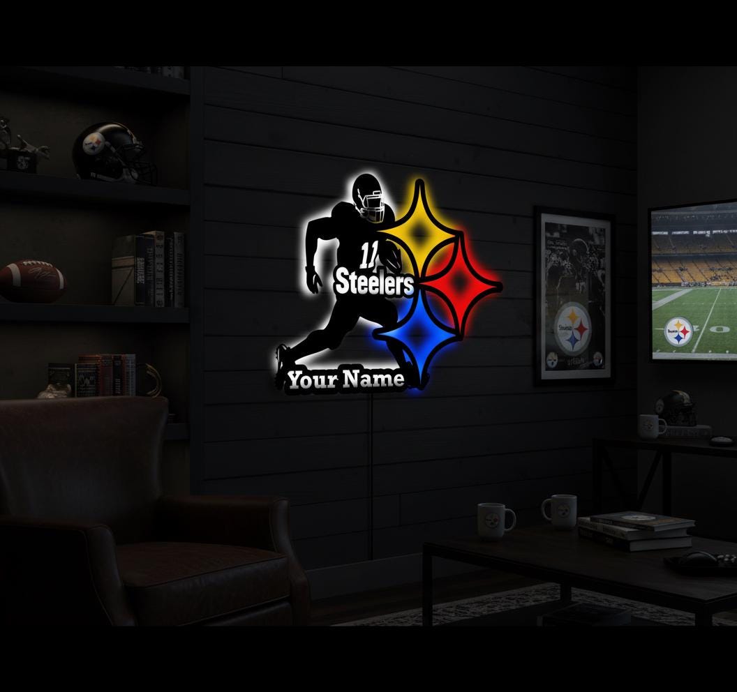 Pittsburgh Steelers Wall Art - NFL Team Logo Decor - Football Fan Gift