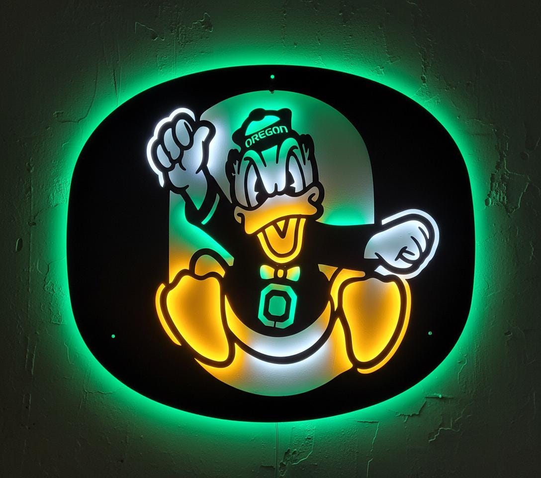 Oregon Ducks Wall Art - NCAA Team Logo Decor for Game Room & Man Cave