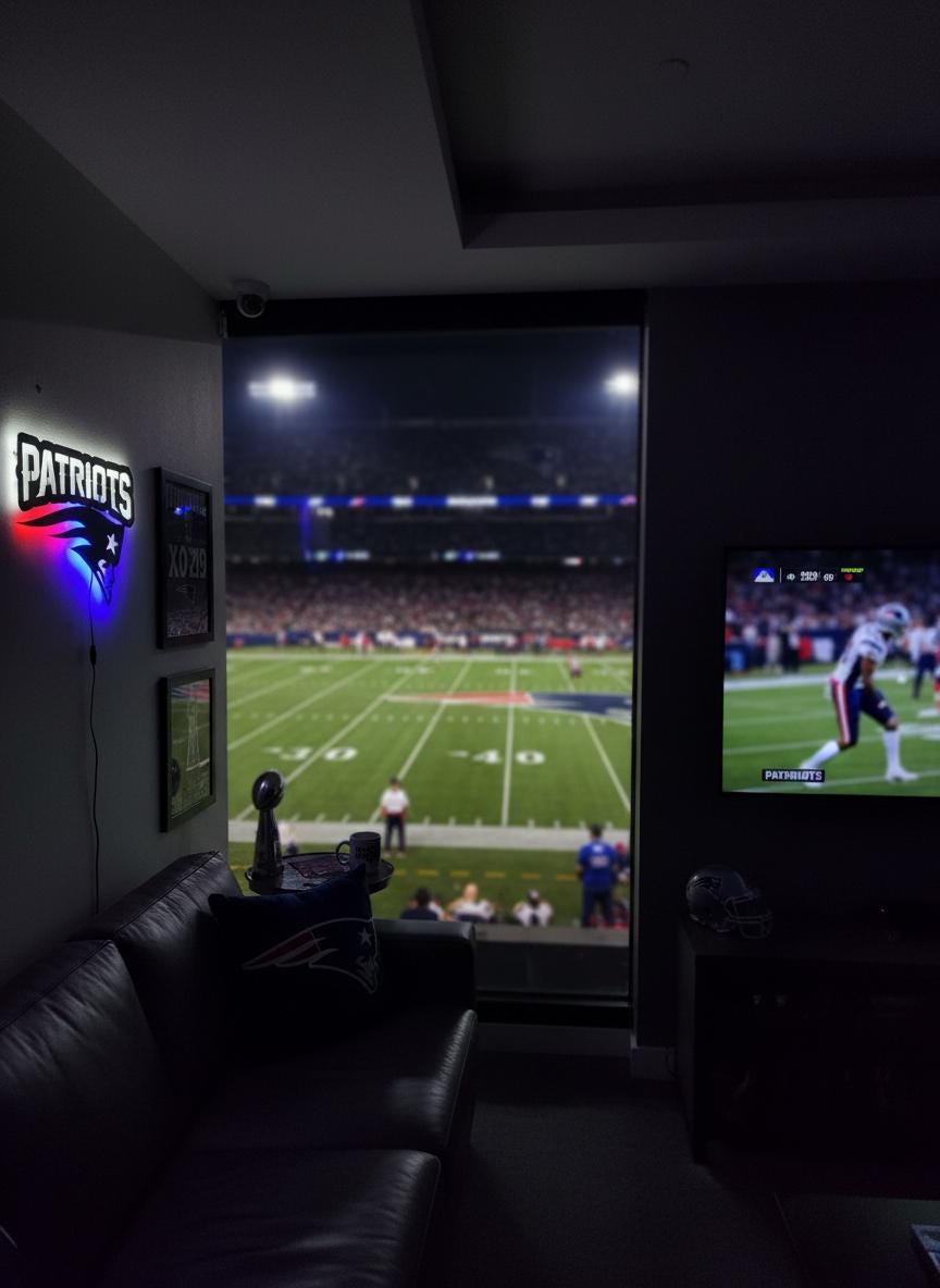 New England Patriots Wall Art - Team Logo NFL Football Fan Decor