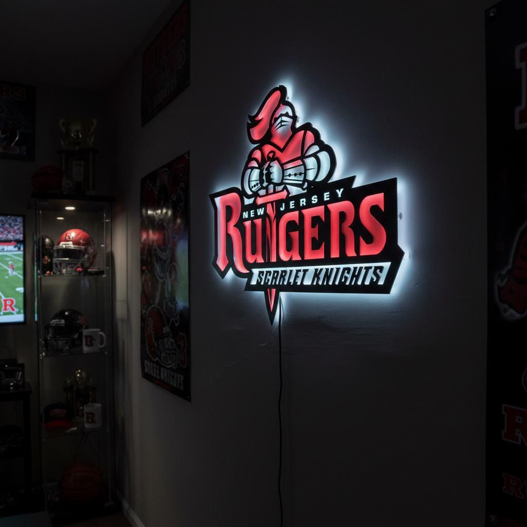 New York Rangers Wall Art - Team Logo Hockey Decor Game Room Sign