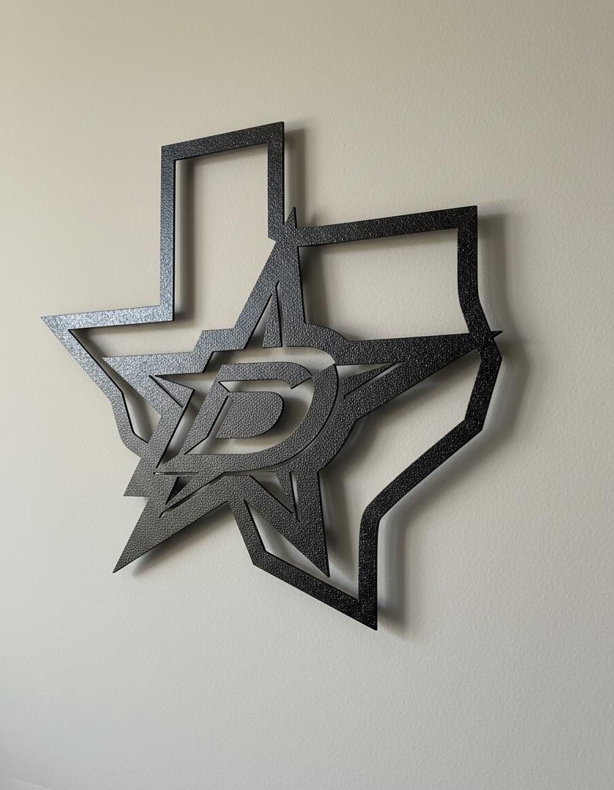 Dallas Stars Wall Art - Team Logo Hockey Decor - Game Room Man Cave Sign