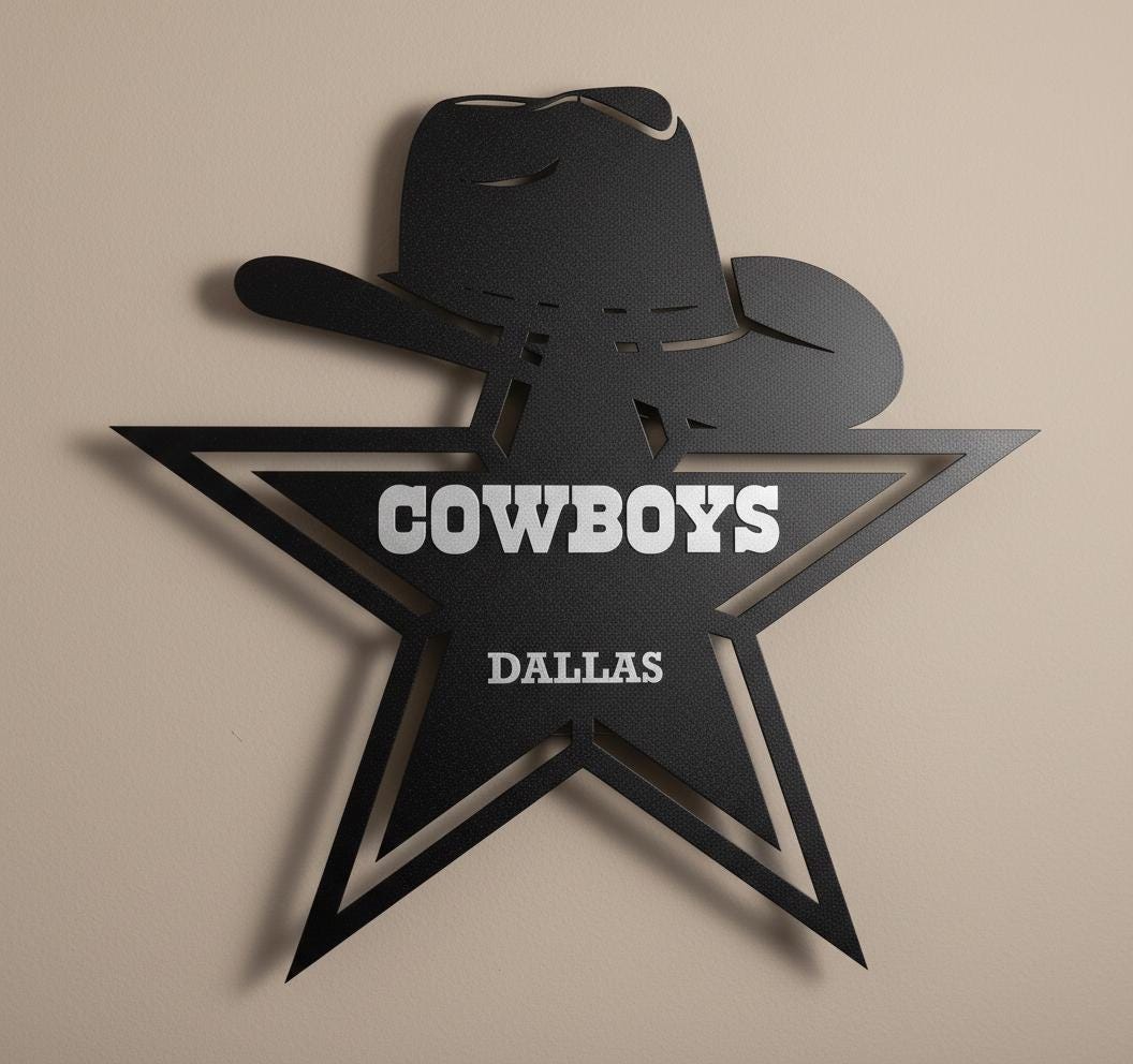 Dallas Stars Wall Art - Hockey Team Logo Game Room Decor | Sports Fan Gift