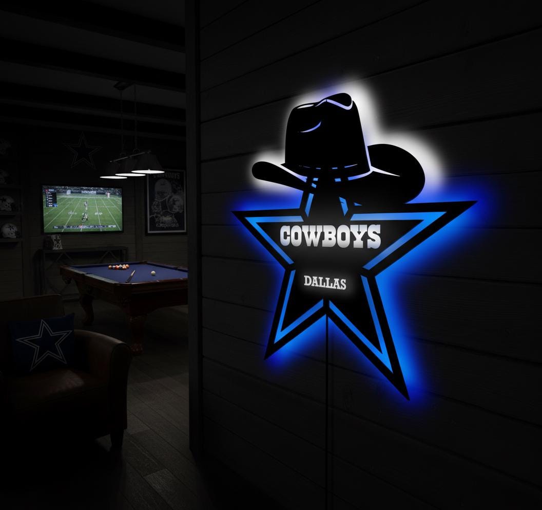 Dallas Stars Wall Art - Hockey Team Logo Game Room Decor | Sports Fan Gift