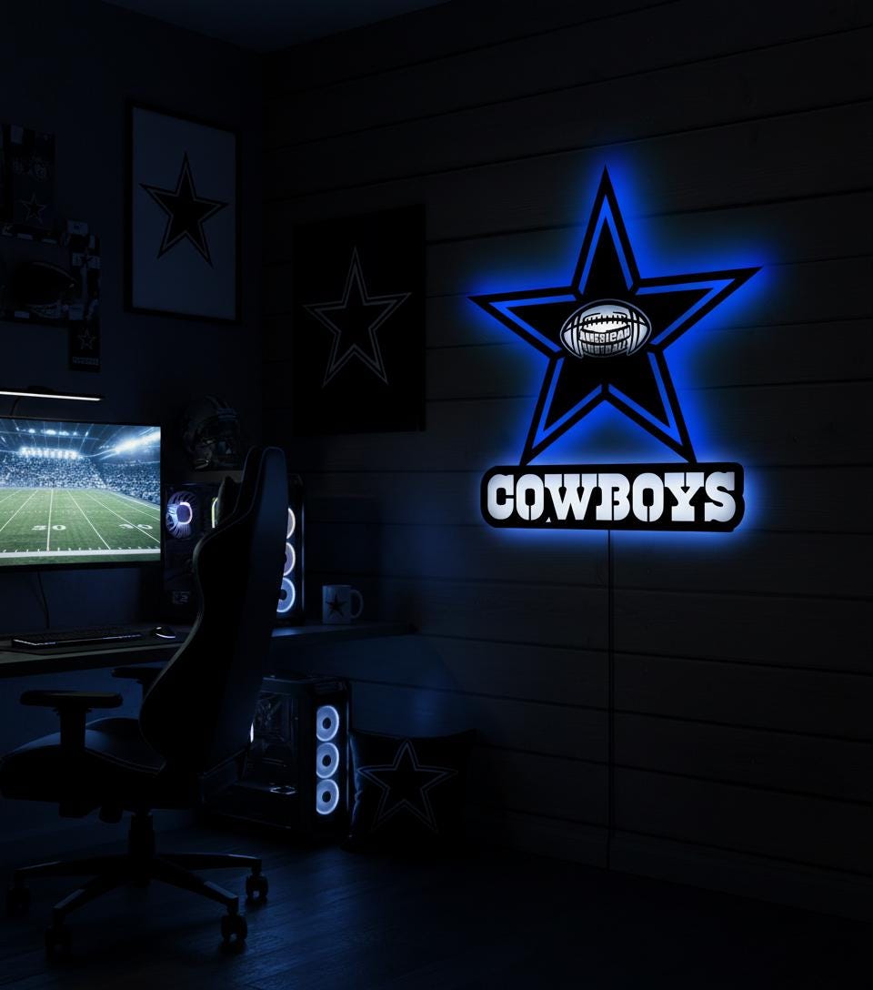 Dallas Stars Wall Art - Official NHL Team Logo Hockey Fan Game Room Decor